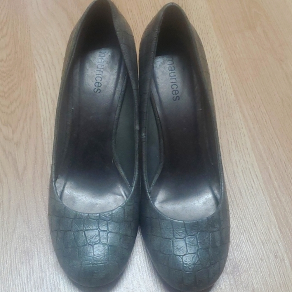 Faux alligator high heels Gray